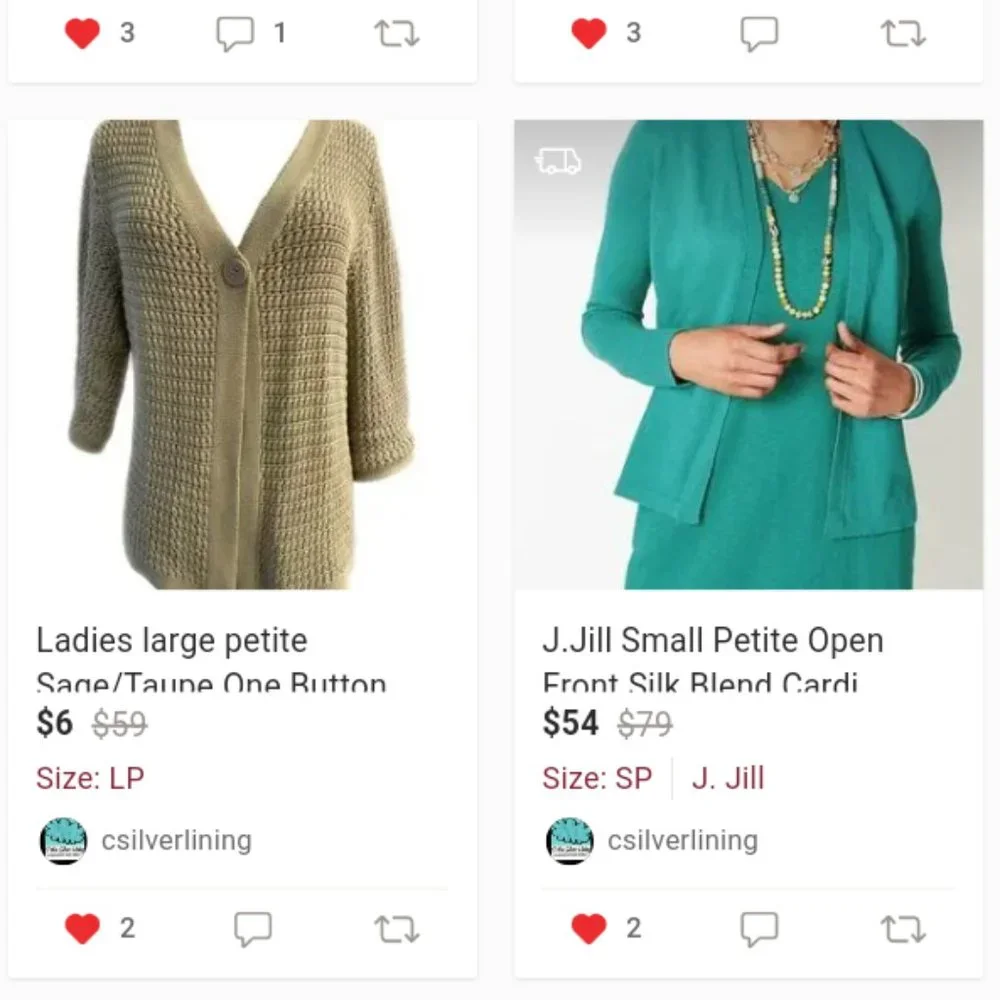 5 pieces! XSP-LP J.jill Reseller Bundle Tops Cardigan Poncho - Picture 3 of 3